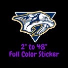 Nashville Predators Full Color Vinyl Decal | Hydroflask decal | Cornhole decal 3