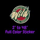Minnesota Wild Full Color Vinyl Decal | Hydroflask decal | Cornhole decal 6