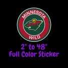 Minnesota Wild Full Color Vinyl Decal | Hydroflask decal | Cornhole decal 1