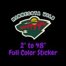 Minnesota Wild Full Color Vinyl Decal | Hydroflask decal | Cornhole decal 2