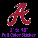 Alabama Crimsontide Full Color Vinyl Decal | Hydroflask decal | Cornhole decal 2