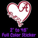 Alabama Crimsontide Full Color Vinyl Decal | Hydroflask decal | Cornhole decal 4