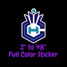 Charlotte Hornets Full Color Vinyl Decal | Hydroflask decal | Cornhole decal 2