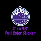 Utah Jazz Full Color Vinyl Decal | Hydroflask decal | Cornhole decal 2