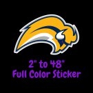 Buffalo Sabres Full Color Vinyl Decal | Hydroflask decal | Cornhole decal 1