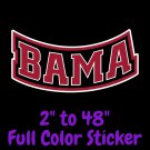 Alabama Crimsontide Full Color Vinyl Decal | Hydroflask decal | Cornhole decal 1