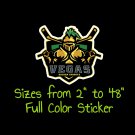 Vegas Golden Knights Full Color Vinyl Decal | Hydroflask decal Cornhole decal 4