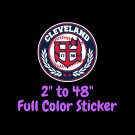 Cleveland Indians Full Color Vinyl Decal | Hydroflask decal | Cornhole decal 1