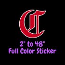 Cincinnati Reds Full Color Vinyl Decal | Hydroflask decal | Cornhole decal 1