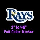 Tampa Bay Rays Full Color Vinyl Decal | Hydroflask decal | Cornhole decal 1
