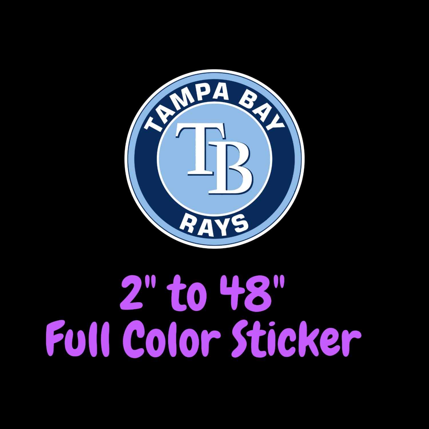 Tampa Bay Rays Full Color Vinyl Decal | Hydroflask decal | Cornhole decal 5