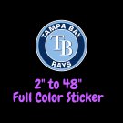 Tampa Bay Rays Full Color Vinyl Decal | Hydroflask decal | Cornhole decal 5