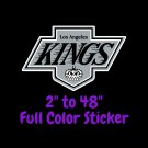 Los Angeles Kings Full Color Vinyl Decal | Hydroflask decal | Cornhole decal 1