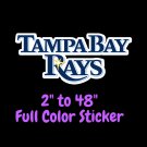 Tampa Bay Rays Full Color Vinyl Decal | Hydroflask decal | Cornhole decal 2