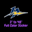 Los Angeles Chargers Full Color Vinyl Decal | Hydroflask decal Cornhole decal 1
