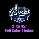 San Diego Padres Full Color Vinyl Decal | Hydroflask decal | Cornhole decal 4