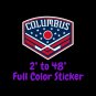 Columbus Blue Jackets Full Color Vinyl Decal | Hydroflask decal Cornhole decal 3