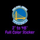Golden State Warriors Full Color Vinyl Decal | Hydroflask decal Cornhole decal 6