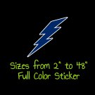 Tampa Bay Lightning Full Color Vinyl Decal | Hydroflask decal | Cornhole decal 3