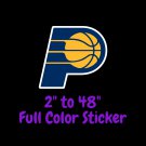 Indiana Pacers Full Color Vinyl Decal | Hydroflask decal | Cornhole decal 7