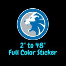 Detroit Lions Full Color Vinyl Decal | Hydroflask decal | Cornhole decal 2