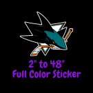 San Jose Sharks Full Color Vinyl Decal | Hydroflask decal | Cornhole decal 5