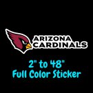 Arizona Cardinals Full Color Vinyl Decal | Hydroflask decal | Cornhole decal 5