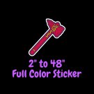 Atlanta Braves Full Color Vinyl Decal | Hydroflask decal | Cornhole decal 1