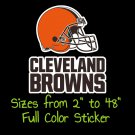 Cleveland Browns  Full Color Vinyl Decal | Hydroflask decal | Cornhole decal 1