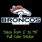 Denver Broncos Full Color Vinyl Decal | Hydroflask decal | Cornhole decal 3