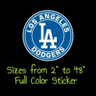Los Angeles Dodgers Full Color Vinyl Decal | Hydroflask decal | Cornhole decal 1