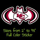 Kansas City Chiefs Full Color Vinyl Decal | Hydroflask decal | Cornhole decal 10