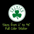 Boston Celtics Full Color Vinyl Decal | Hydroflask decal | Cornhole decal 2