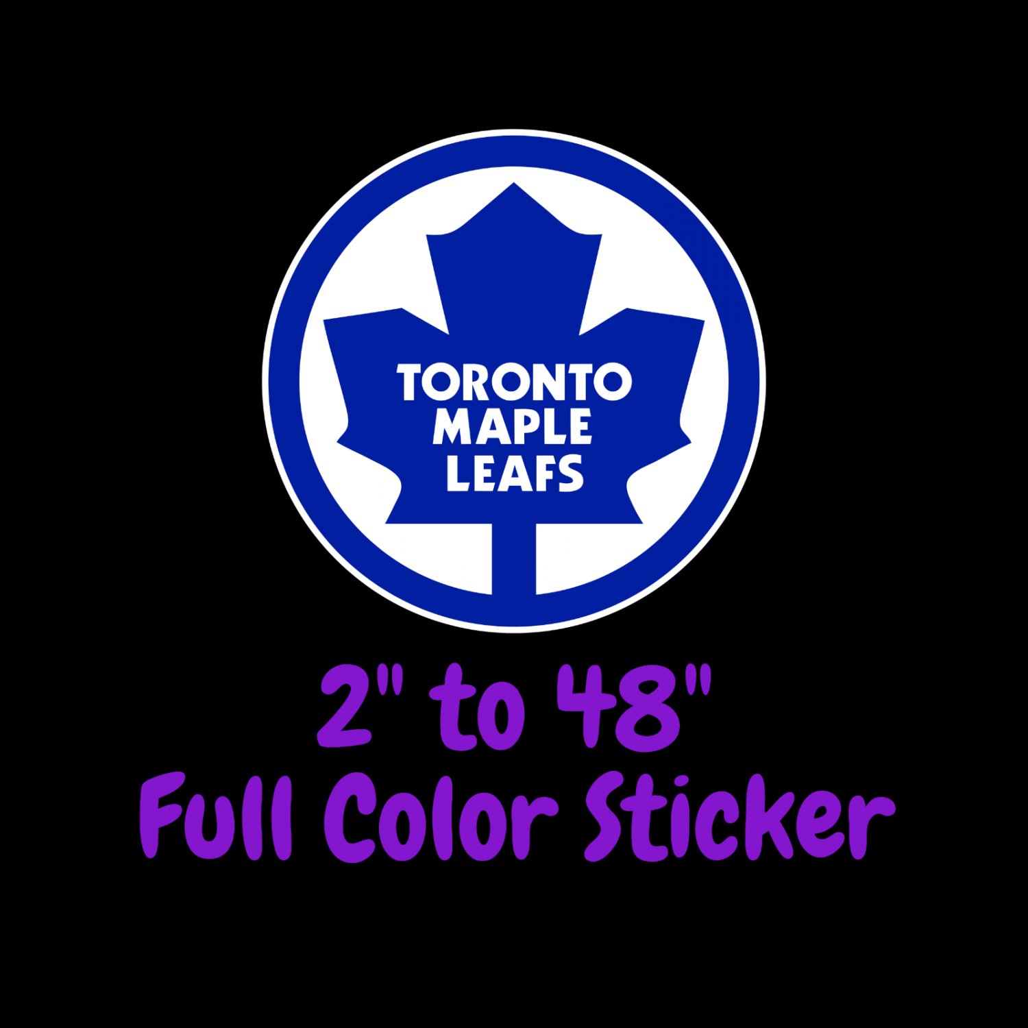 Toronto Maple Leafs Full Color Vinyl Decal | Hydroflask decal | Cornhole decal 6