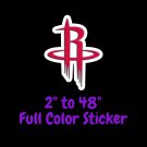 Houston Rockets Full Color Vinyl Decal | Hydroflask decal  Cornhole decal 3