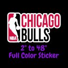 Chicago Bulls Full Color Vinyl Decal | Hydroflask decal | Cornhole decal 6