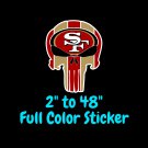 San Francisco 49ers  Full Color Vinyl Decal | Hydroflask decal Cornhole decal 6