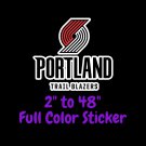 Portland Trail Blazers Full Color Vinyl Decal Hydroflask decal Cornhole decal 2