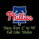 Philadelphia Phillies Full Color Vinyl Decal | Hydroflask decal Cornhole decal 1