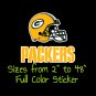 Green Bay Packers Full Color Vinyl Decal | Hydroflask decal | Cornhole decal 9