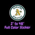 Oakland Athletics Full Color Vinyl Decal | Hydroflask decal | Cornhole decal 4