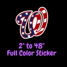 Washington Nationals Full Color Vinyl Decal | Hydroflask decal Cornhole decal 3