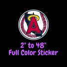 Los Angeles Angels Full Color Vinyl Decal | Hydroflask decal | Cornhole decal 7