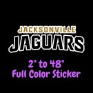 Jacksonville Jaguars Full Color Vinyl Decal | Hydroflask decal Cornhole decal 2