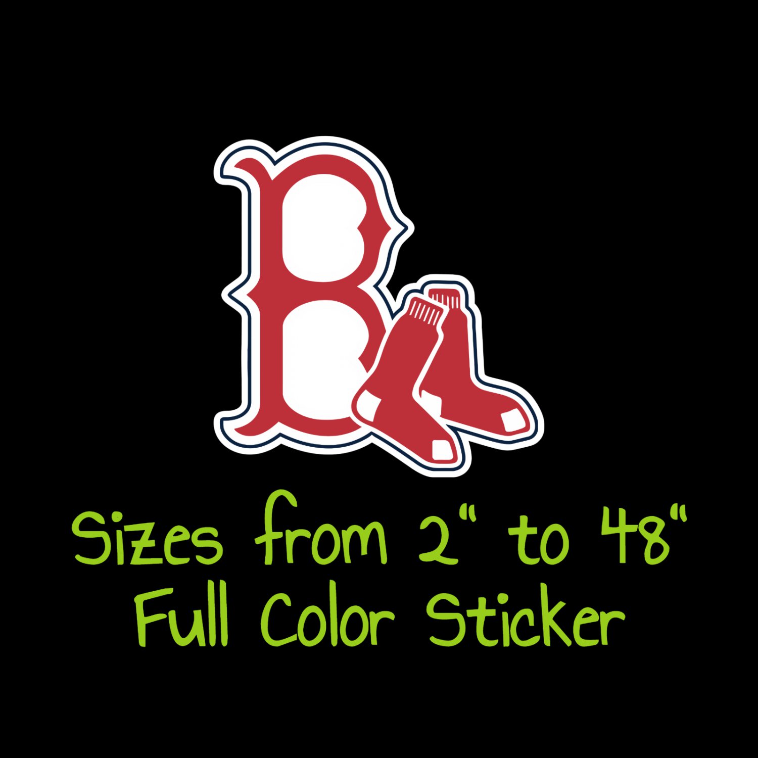 Boston Red Sox Full Color Vinyl Decal | Hydroflask decal | Cornhole decal 7