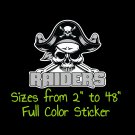 Las Vegas Raiders Full Color Vinyl Decal | Hydroflask decal | Cornhole decal 9