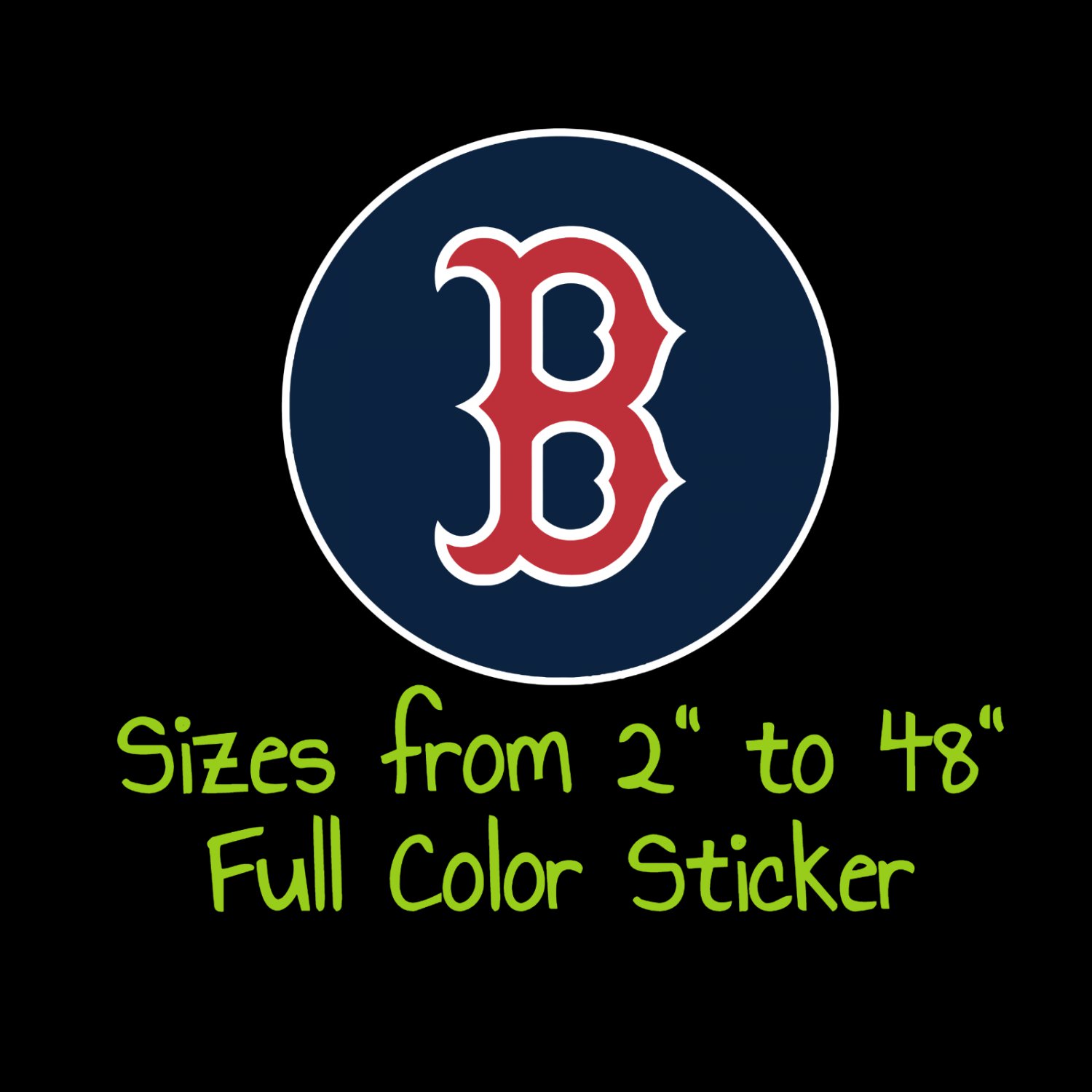 Boston Red Sox Full Color Vinyl Decal | Hydroflask decal | Cornhole decal 4