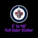 Winnipeg Jets Full Color Vinyl Decal | Hydroflask decal | Cornhole decal