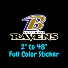 Baltimore Ravens Full Color Vinyl Decal | Hydroflask decal | Cornhole decal 4