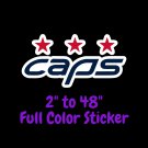 Washington Capitals Full Color Vinyl Decal | Hydroflask decal | Cornhole decal 1